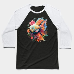 Angelfish Rainbow Baseball T-Shirt